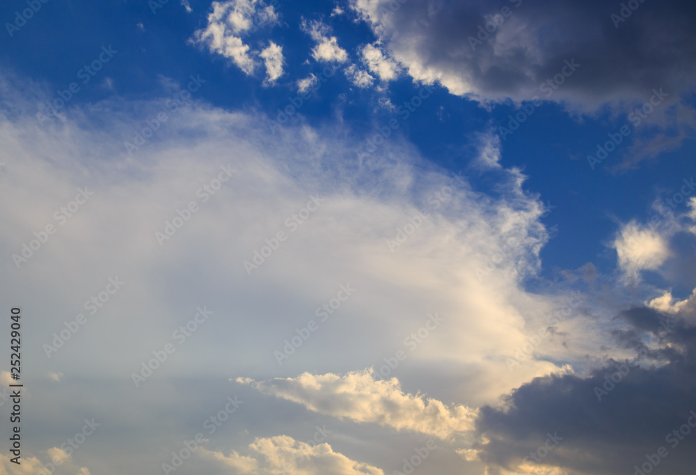 Clouds after rain before sunset as a background Clouds after rain before sunset as a background