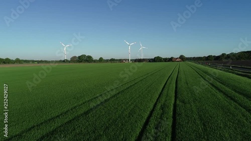 Windkraftanlage aus der Luft, Deutschland