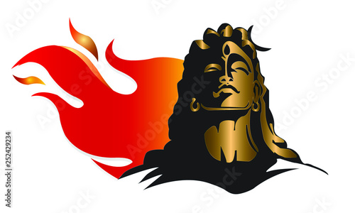 illustration Of Happy Maha Shivratri Greeting Card Design. - Vector
