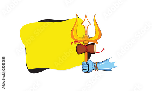 illustration Of Happy Maha Shivratri Greeting Card Design. - Vector