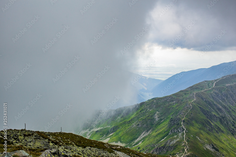 High Tatras Mountains, Slovakia in Summer with clouds High Tatras Mountains, Slovakia in Summer with clouds