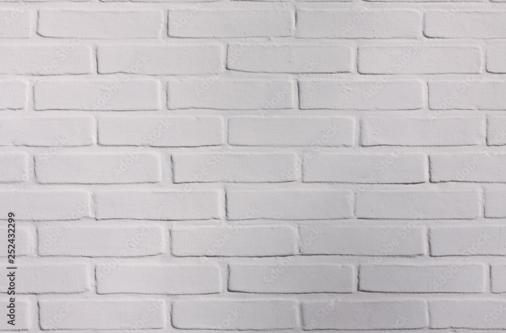 New white brick wall pattern - symmetrical background New white brick wall pattern - symmetrical background