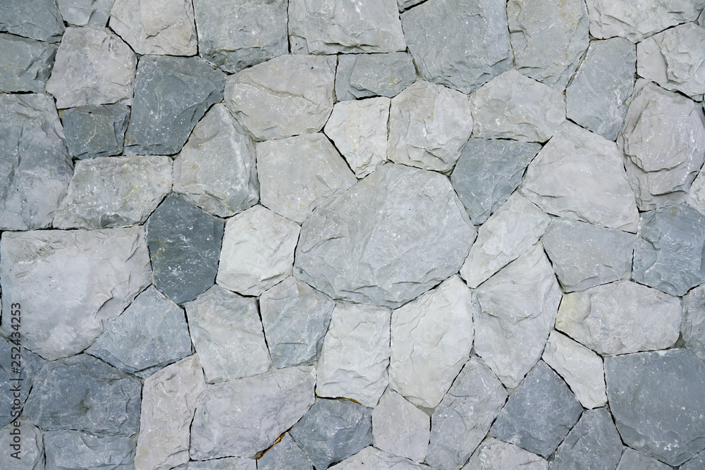 Obraz premium Round & pentagon Black stone pattern background & wallpaper