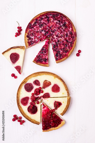 Wallpaper Mural Two Beries Pie Tasty Homemade Berries Pie Tart with Strawberries and Whipped Cream Tart with Cranberries Slice of Tasty Homemade Pie or Tart Vertical Torontodigital.ca