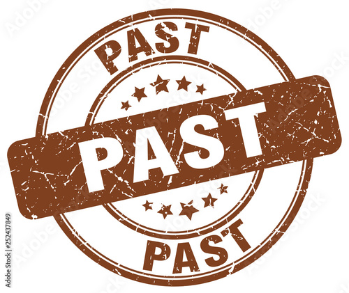 past brown grunge round vintage rubber stamp