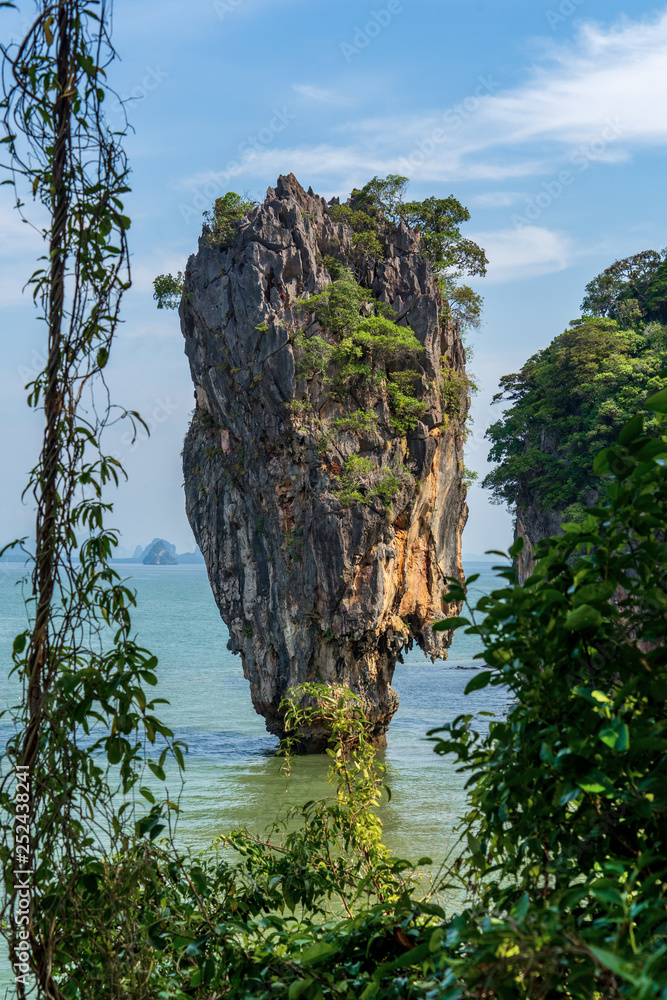 Phuket Thailand nature. Asia James Bond island in Phang Nga bay. Phuket Thailand nature. Asia James Bond island in Phang Nga bay.