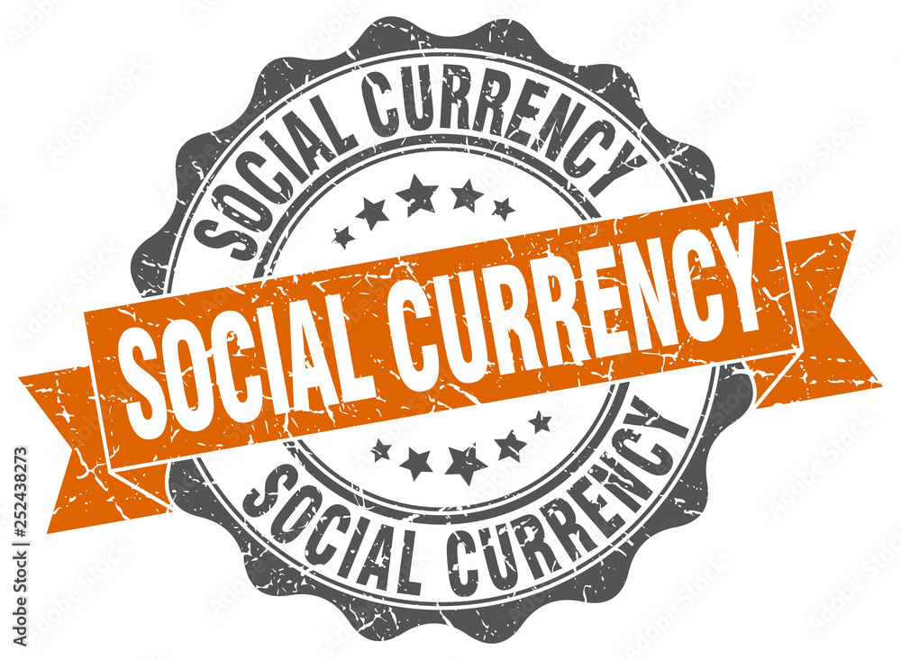 Fototapeta premium social currency stamp. sign. seal