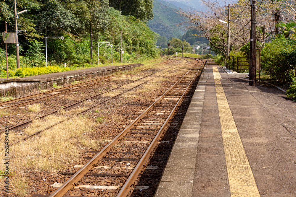 Obraz premium [熊本県]肥薩線白石駅