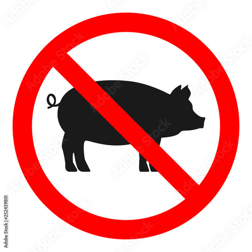 PORK FREE symbol. Vector.