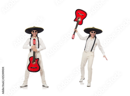 Wallpaper Mural Mexican guitar player isolated on white Torontodigital.ca