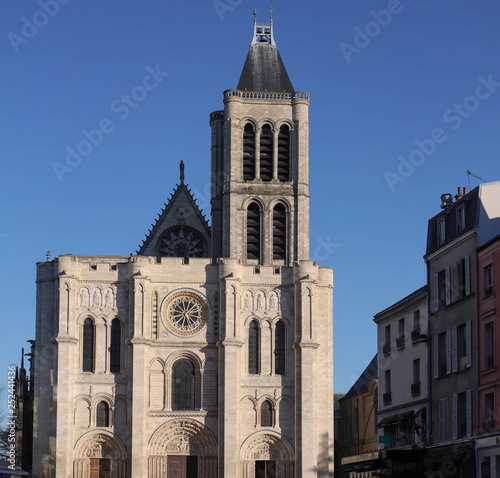 Fotografie Exterior facade of the Basilica of Saint Denis, Saint-Denis, Paris, France