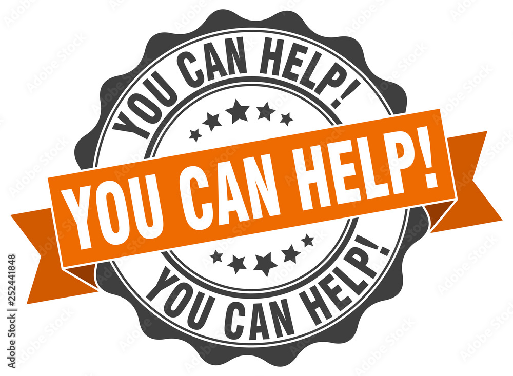 Fototapeta premium you can help stamp. sign. seal