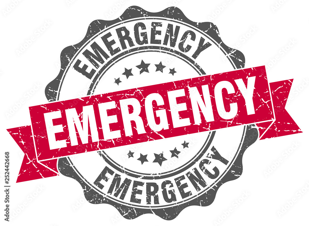 Fototapeta premium emergency stamp. sign. seal
