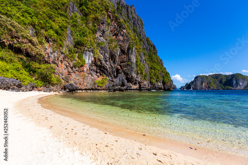 A hidden beach in El Nido, Palawan, Philippines