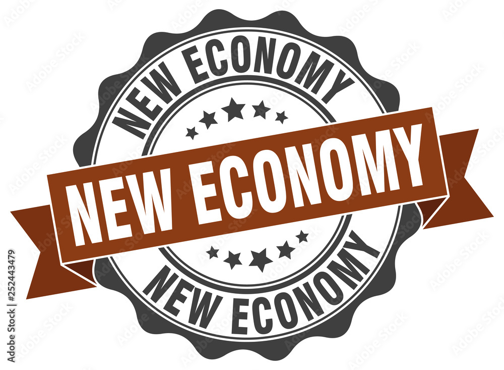 Fototapeta premium new economy stamp. sign. seal