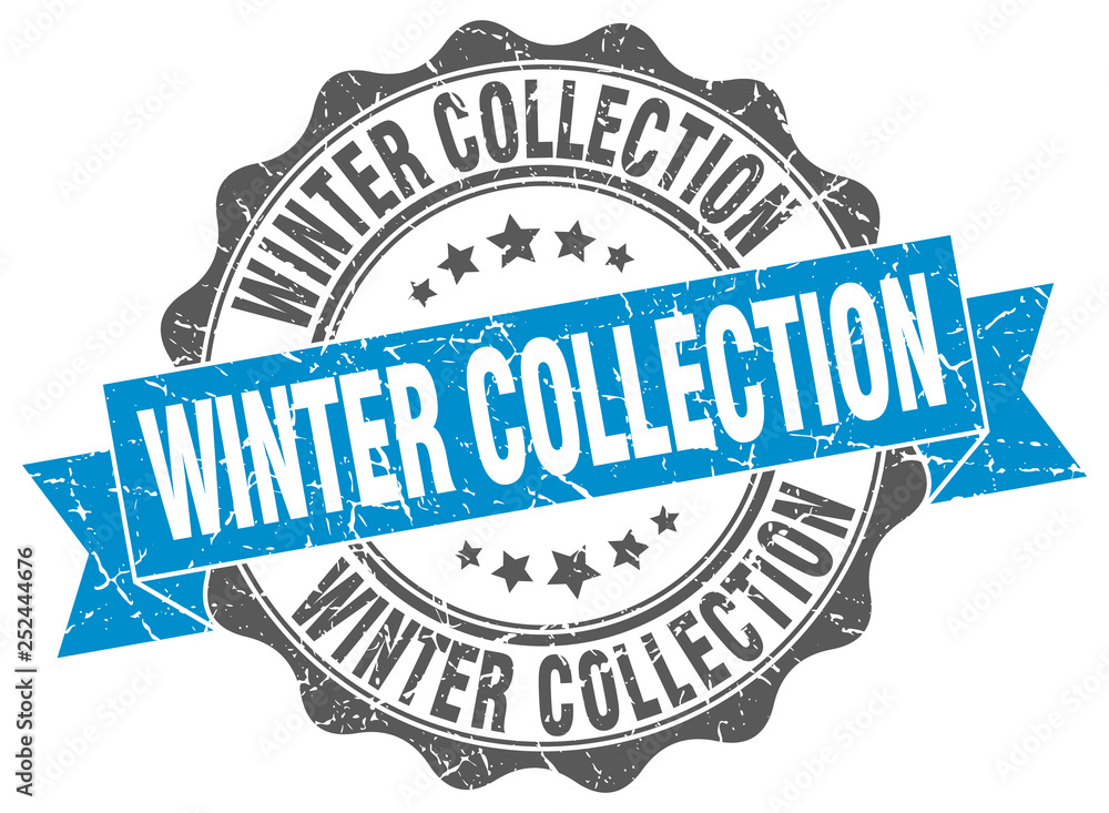 Fototapeta premium winter collection stamp. sign. seal