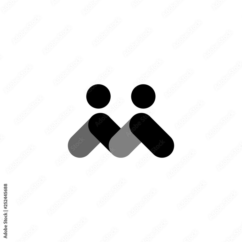 Abstract family logo, design concept, emblem, icon, flat logotype element for template Abstract family logo, design concept, emblem, icon, flat logotype element for template