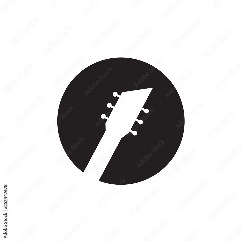 Guitar accoustic logo icon vector template Guitar accoustic logo icon vector template