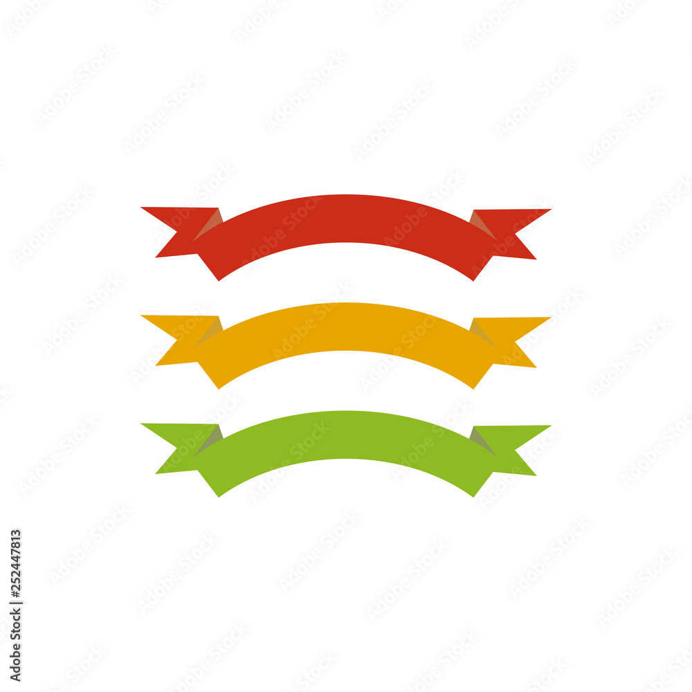 Ribbon banner icon set template Ribbon banner icon set template