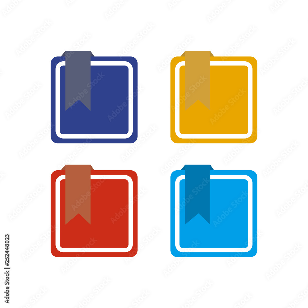Ribbon banner icon set template Ribbon banner icon set template