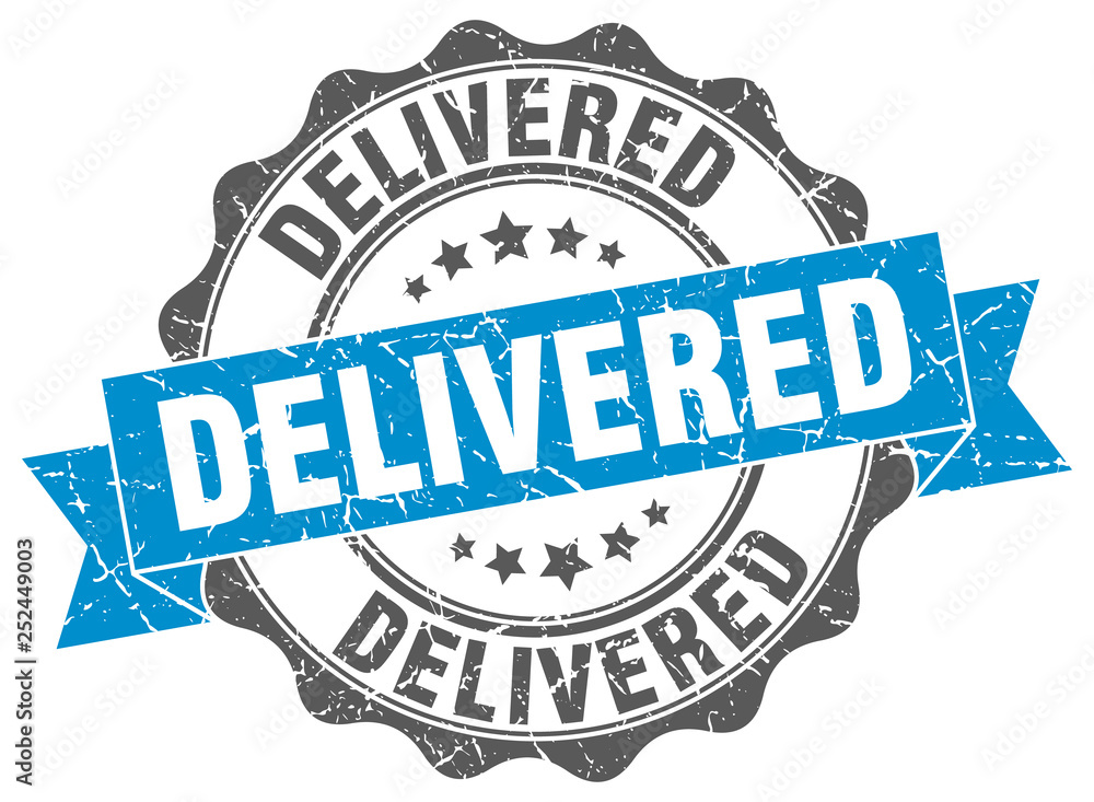 Fototapeta premium delivered stamp. sign. seal