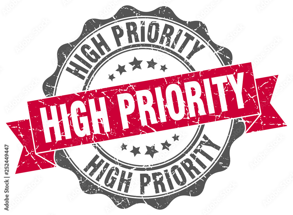 Obraz premium high priority stamp. sign. seal