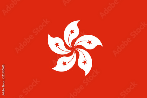 Vector flag of Hong Kong. China