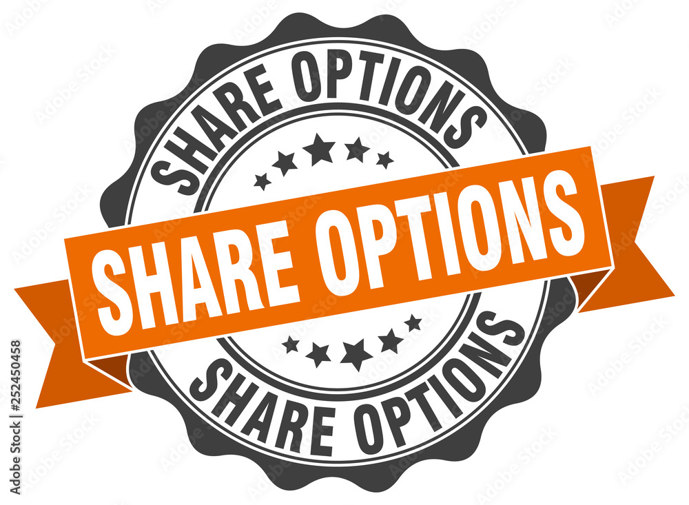 Obraz premium share options stamp. sign. seal