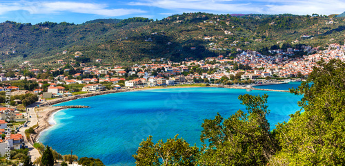 Skopelos island, view of Chora town, northen Sporades of Greece