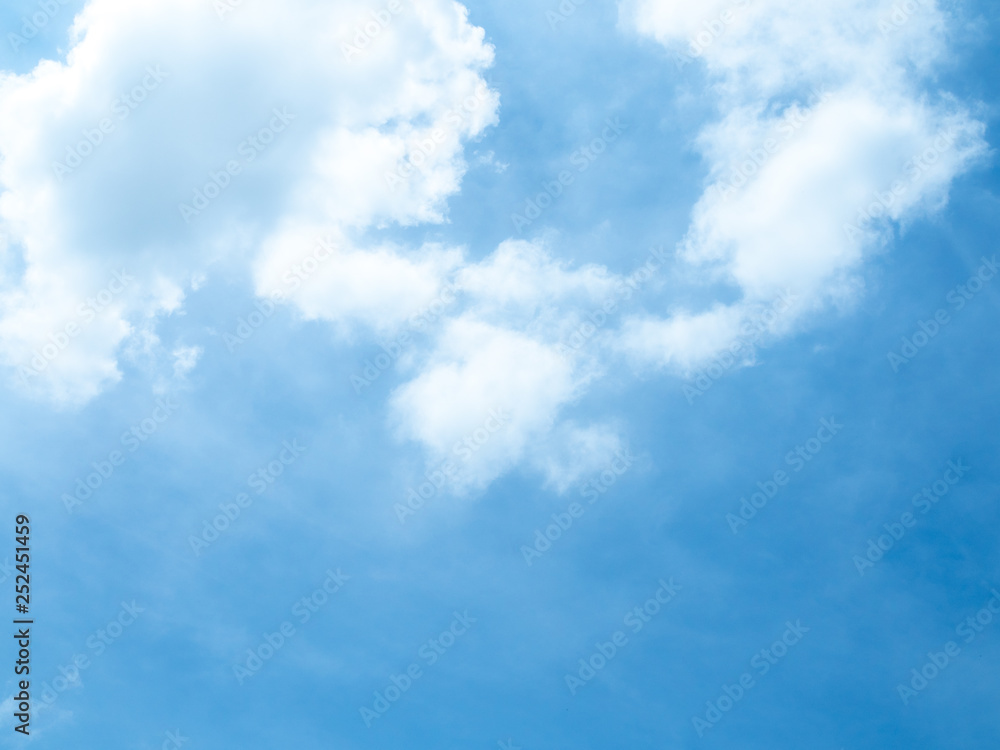 Fototapeta premium The fluffy vast blue sky and clouds sky