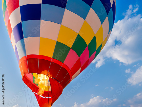 Propane gas fire burner in hot air balloon for take off 1 photo