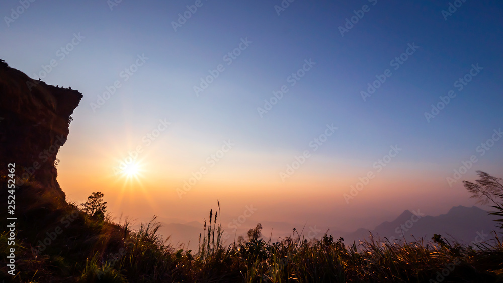 Landscape of mountain with sun rise 1