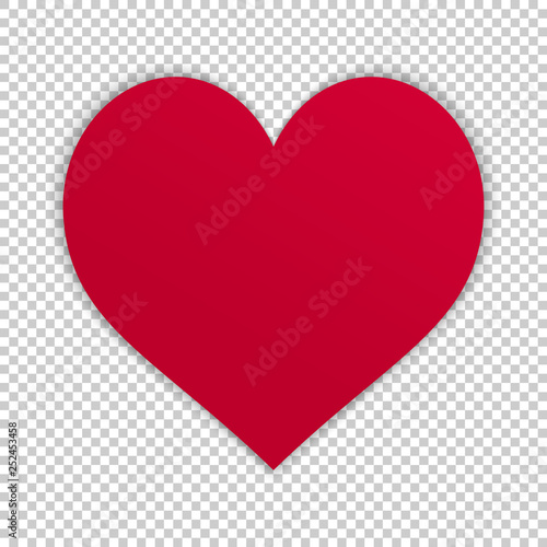 Vector heart on transparent background