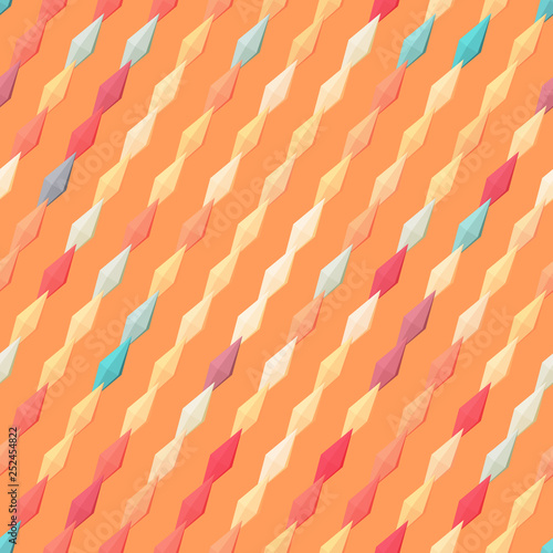 Diagonal stripes. Seamless pattern. Orange geometric background.