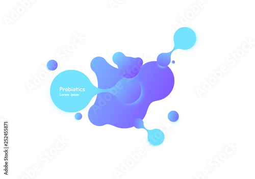 Probiotics bacteria vector design. Probiotics bacteria vector design. Concept of design with Lactobacillus Probiotic Bacteria. Template design with Prebiotic healthy nutrition ingredient