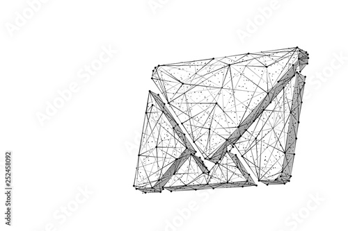 email low poly black