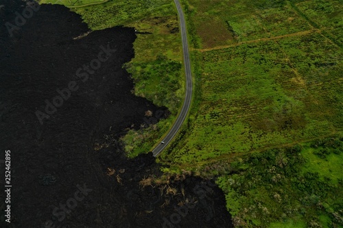 Hawaii - Big Island and Lava from above