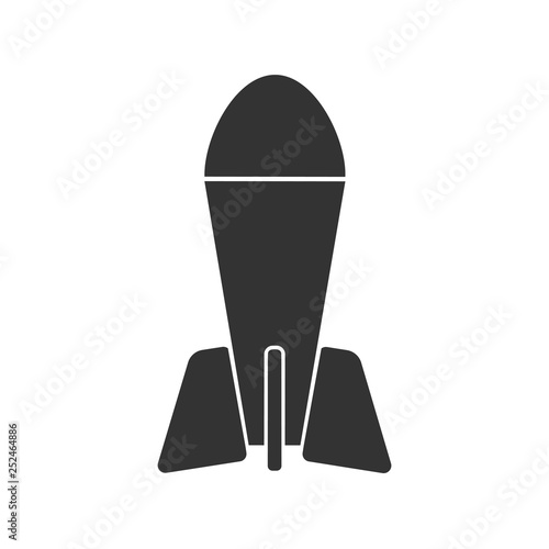 Aviation Bomb icon flat style isolated for design. Vector illustration