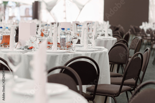 Banquet hall of a modern restaurant before the celebration © yurolaitsalbert