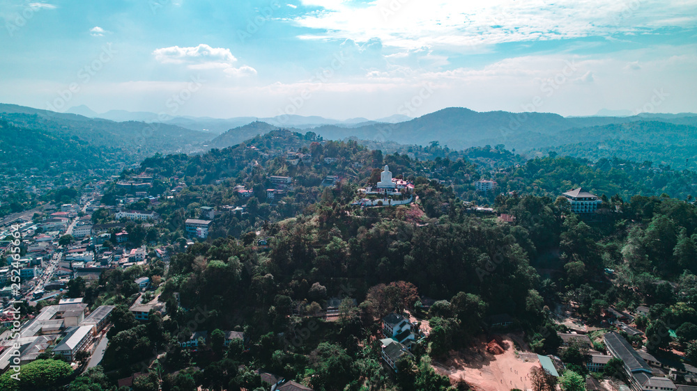 the top view on the hill in mountain in Kandy, Sri lanka