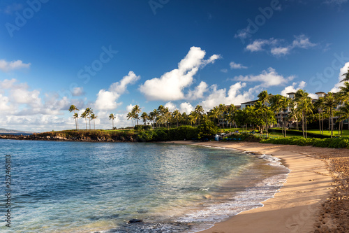 Beach at Kapalua Bay in the morning light photo