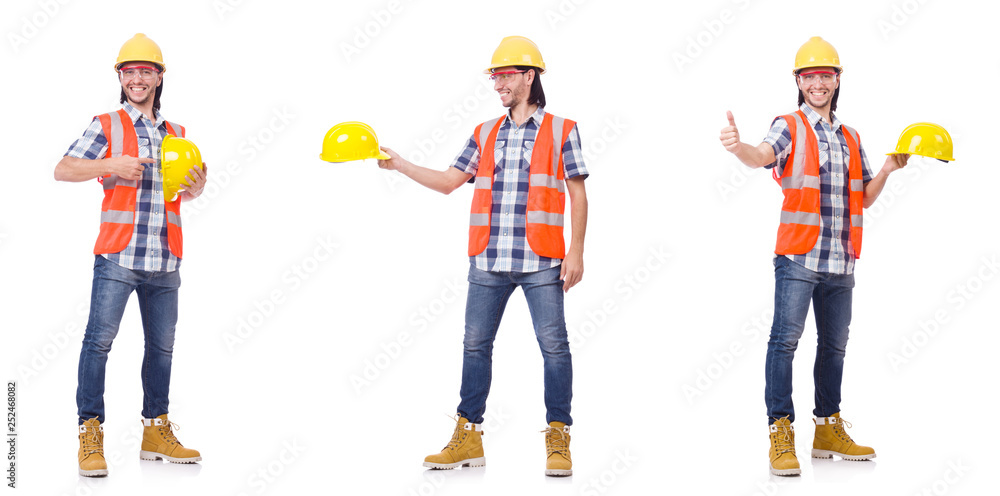 Obraz premium Industrial worker isolated on white 