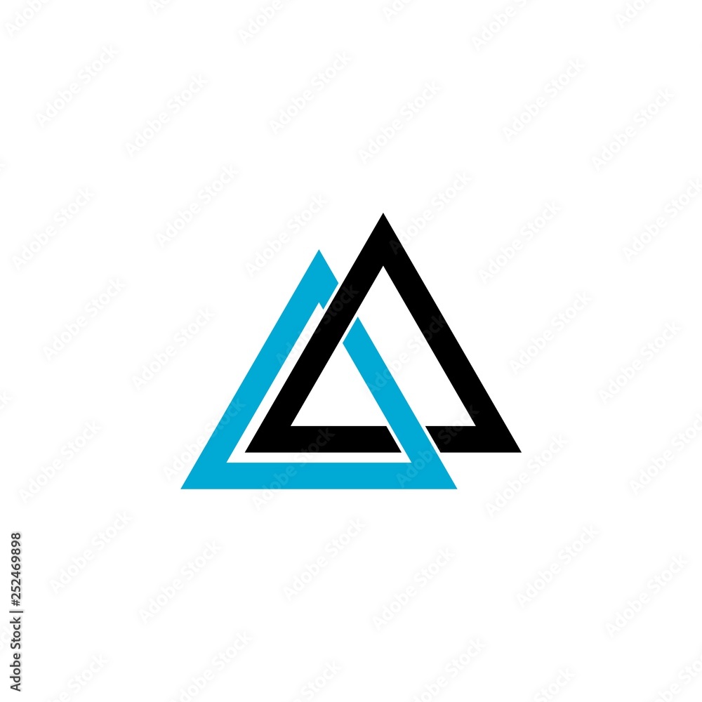 Triangle logo isolated on white background Triangle logo isolated on white background