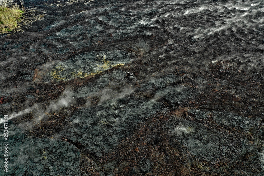 Hawaii - Big Island and Lava from above