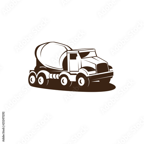 cement truck, a design for business, company, construction, etc