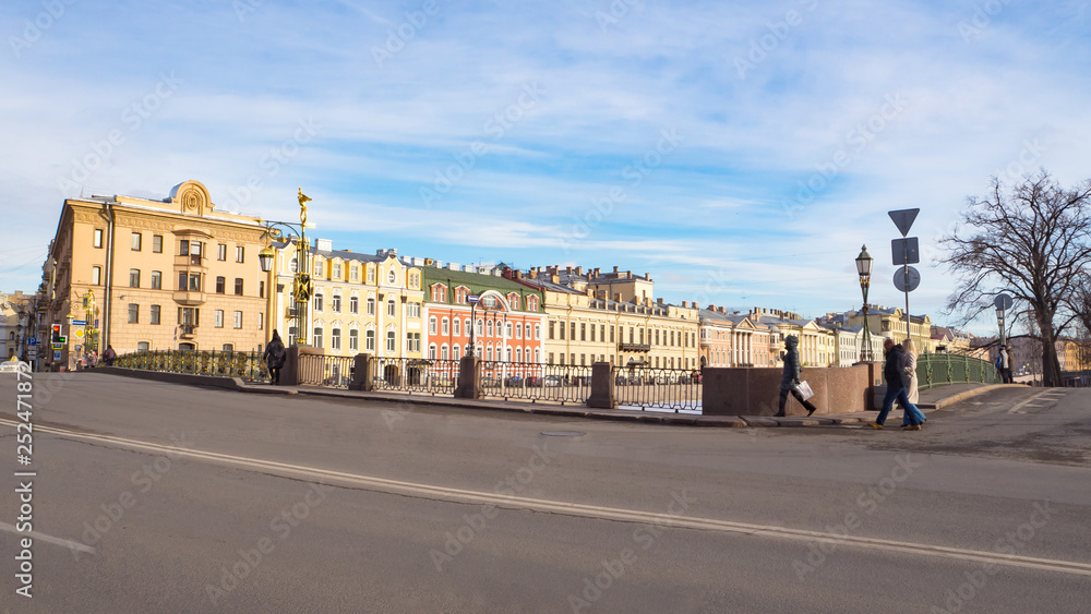 Panorama of St. Petersburg on a Sunny spring day.