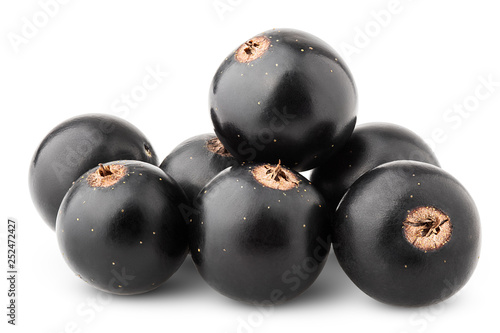 Black currant isolated on white background, clipping path, full depth of field