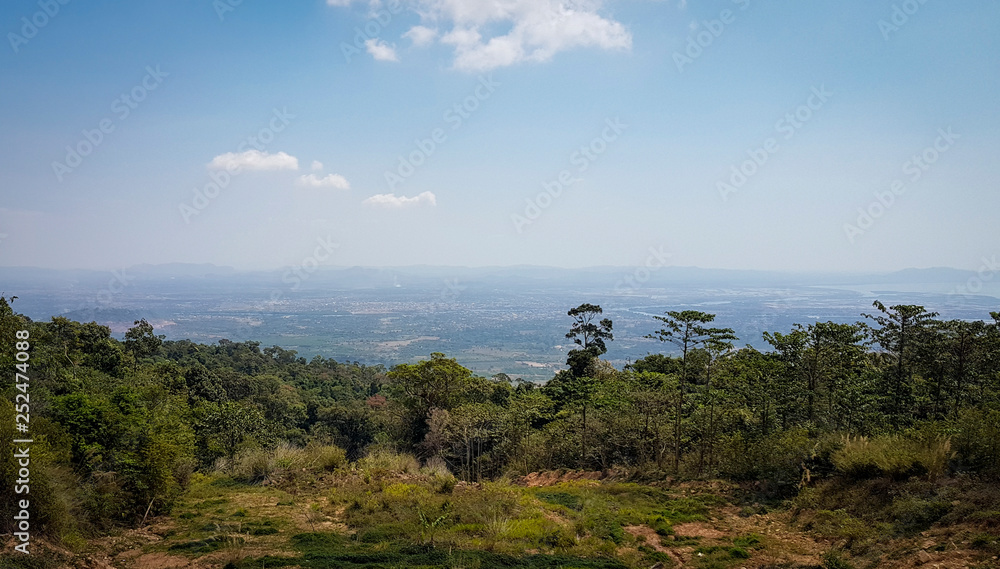 view fromBoko mountain national park Kampot Cambodia
