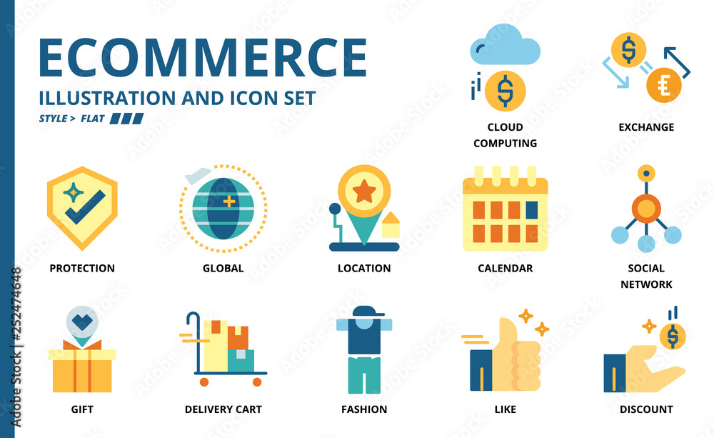 Ecommerce icon set