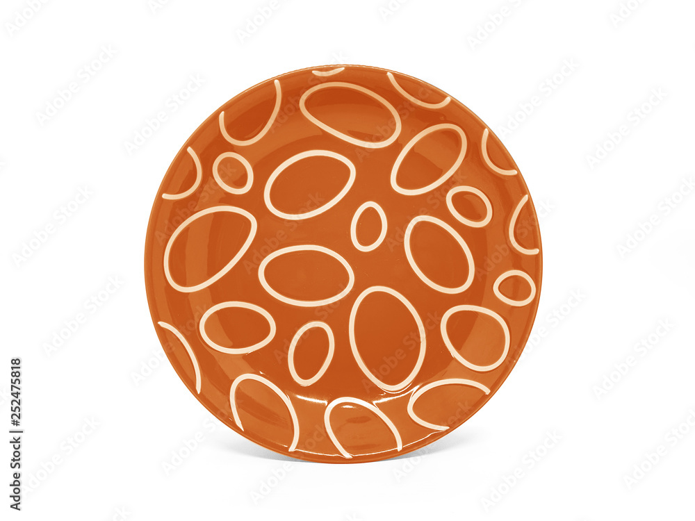 Colorful Modern Style and Beautiful Plate in White Isolated Background for Home Kitchen Appliances or Utensils Colorful Modern Style and Beautiful Plate in White Isolated Background for Home Kitchen Appliances or Utensils